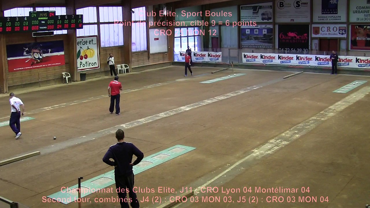 Second tour, CRO Lyon contre Montélimar, Club Elite J11, Sport Boules ok