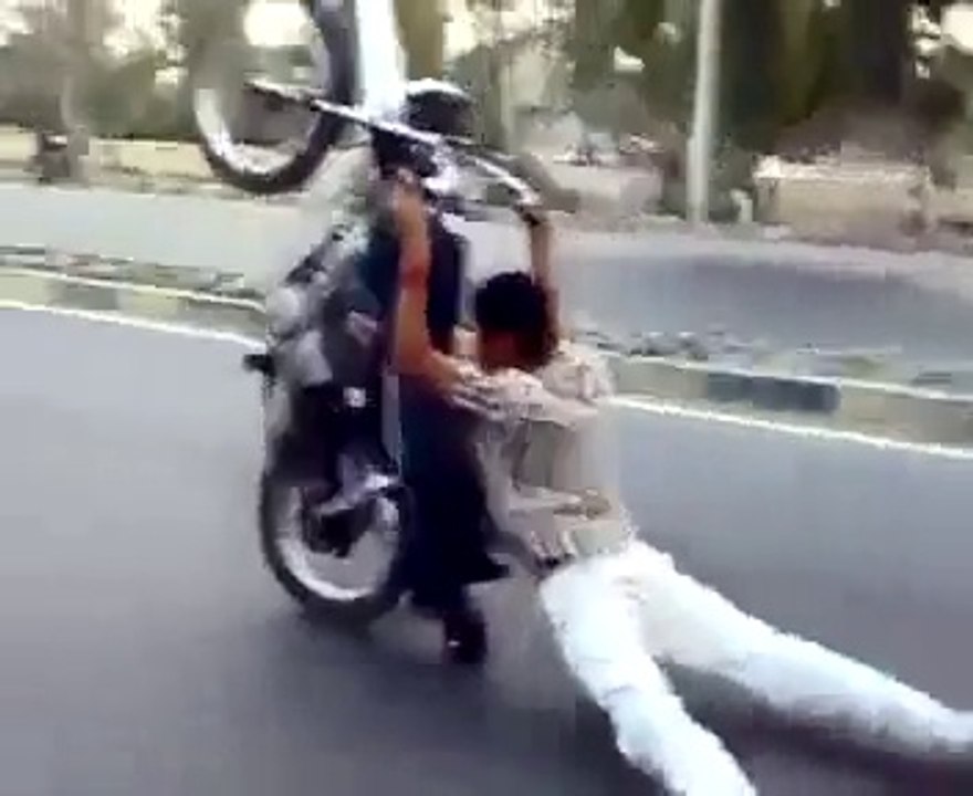 BIke Wheeling by Pakistani Gang