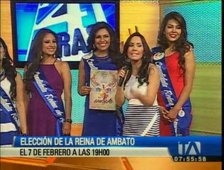 El 7 de febrero se realiza la elección de la reina de Ambato