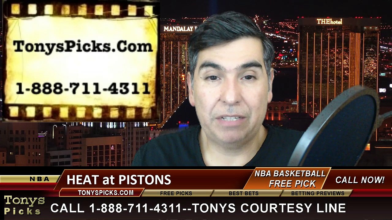 Detroit Pistons vs. Miami Heat Free Pick Prediction NBA Pro Basketball Odds Preview 2-3-2015