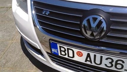 Passat R Line On White BBS