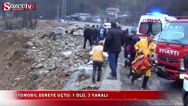 Zonguldak't otomobil dereye uçtu