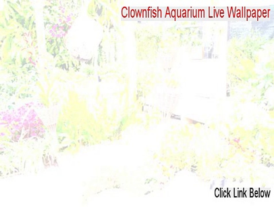 Clownfish Aquarium Live Wallpaper & Screensaver Crack - Legit Download [2015]