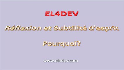 Comment changer le monde - EL4DEV - Réflexion et Subtilité d'esprit