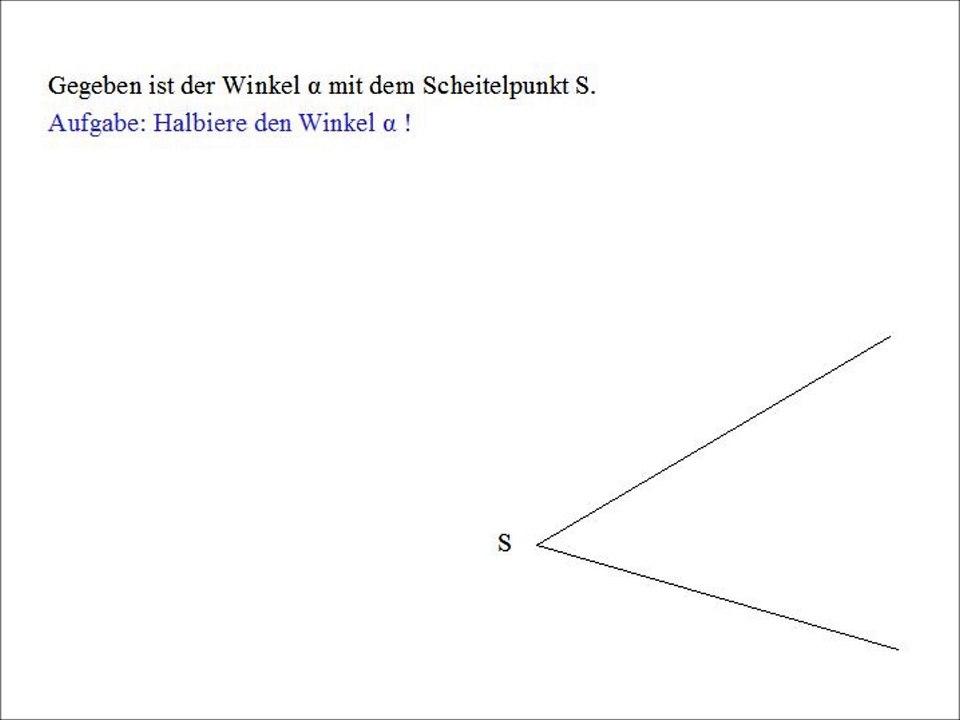 Wie man einen Winkel durch Konstruktion halbiert
