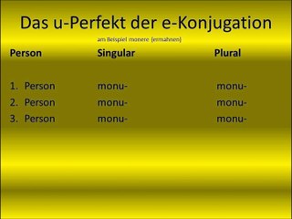 u-Perfekt der e-Konjugation