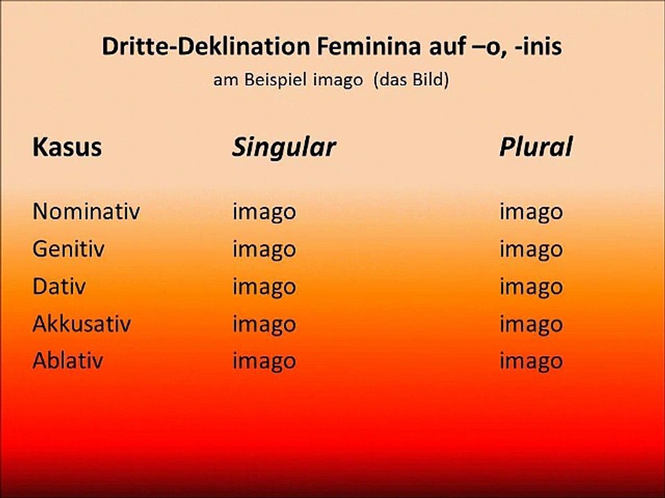 Dritte-Deklination Feminina auf -o, -inis