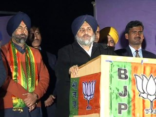 Sukhbir Badal Campaigning  for Delhi Polls in Hindi