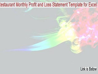 Restaurant Monthly Profit and Loss Statement Template for Excel Download - Download Here