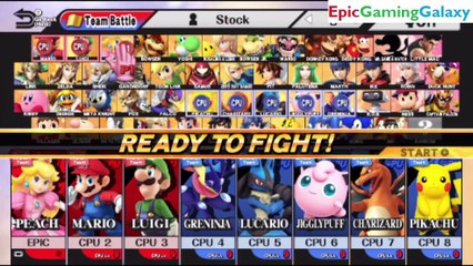 Princess Peach And Mario Brothers VS Pokemon Team In A Super Smash Bros. For Wii U Team Battle