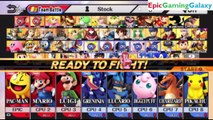 Pac-Man And Mario Brothers VS Pokemon Team In A Super Smash Bros. For Wii U 8 Player Team Battle