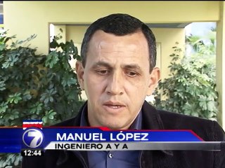 AyA trabaja en reparar hundimiento cerca de puente Juan Pablo II