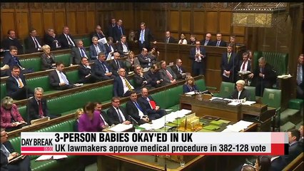 UK lawmakers approve 3-person babies