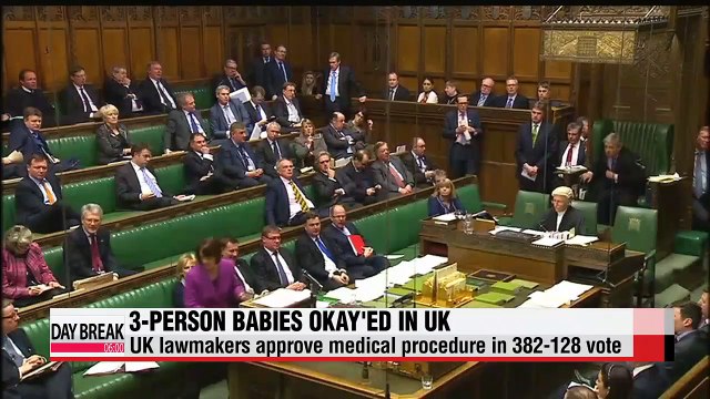 UK lawmakers approve 3-person babies