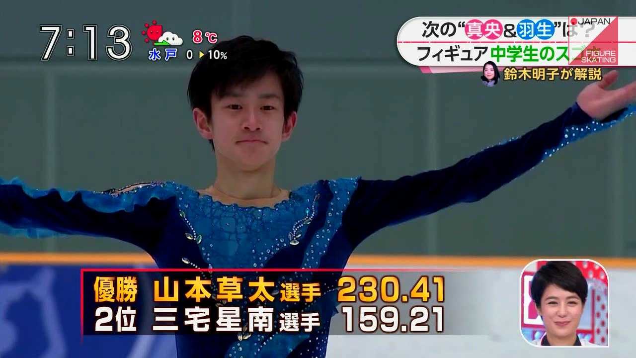 全国中学校フィギュアスケート（樋口新葉、山本草太）