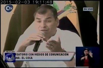Presidente Correa en la provincia de Orellana