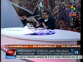 Pdte. Maduro relanza su programa "En Contacto con Maduro"