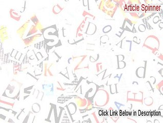Article Spinner Full Download (Legit Download 2015)