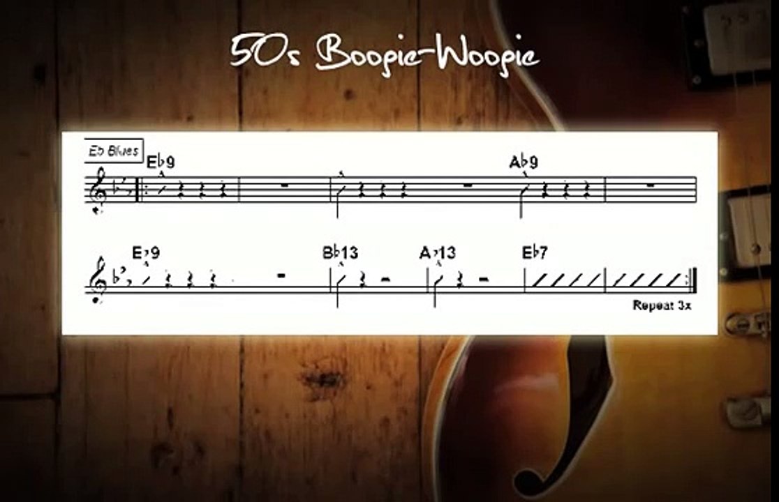 50s Boogie Woogie (Blues) Jam Track In Various Keys - Guitar Backing Track