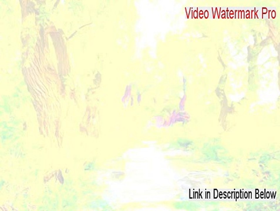 Video Watermark Pro Cracked - Free of Risk Download 2015
