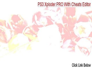 PS3 Xploder PRO With Cheats Editor Full Download - Legit Download 2015