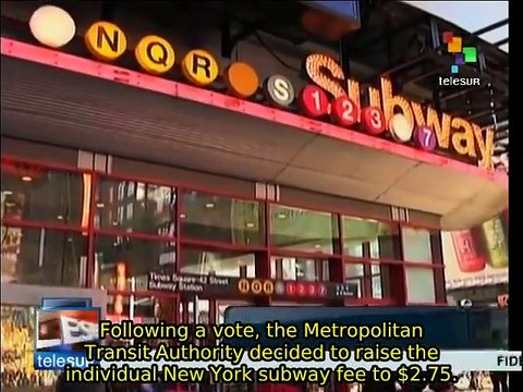 USA: New Yorkers complain about subway fare increase