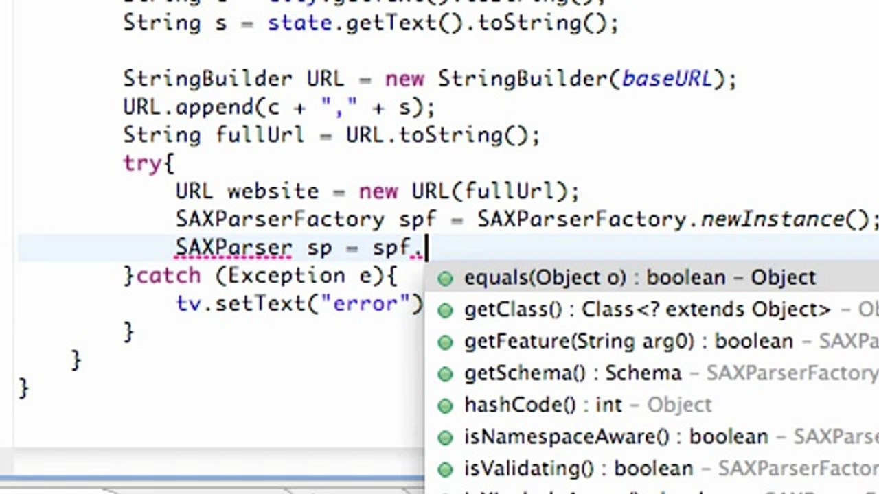 Android Application Development - 157 - SAXParserFactory and XMLReader