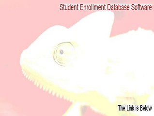 Student Enrollment Database Software Full Download (Instant Download)
