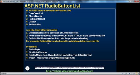 Active-Server-Pages-Bulleted-list-in-aspnet-Step-by-Step-Lesson-28