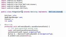 Android Application Development - 165 - Setting up Widget Configuration Class