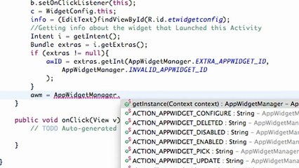 Android Application Development - 166 - Relating Context with the Widget Manager