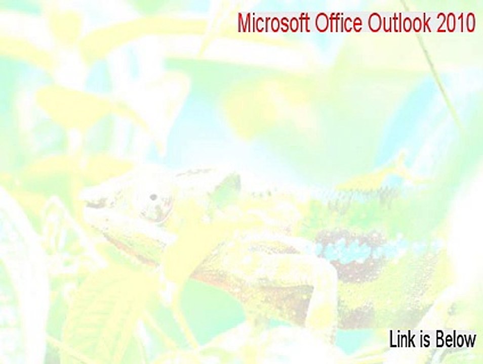 Microsoft Office Outlook 2010 Download Free - Instant Download [2015]