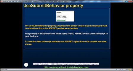 Active-Server-Pages-Asp-Use-Submit-Behavior-property-of-the-Button-control-Step-by-Step-Lesson-39