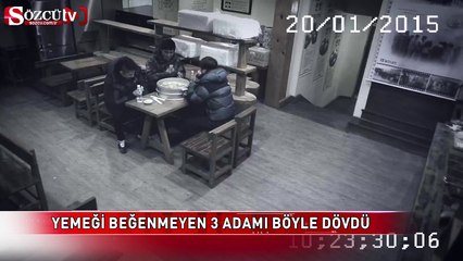 Genç kız 3 adamı böyle dövdü!