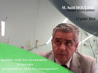 Efficacité énergétique au Maroc - Secteur des transports - Said Mouline - 17 juillet 2014