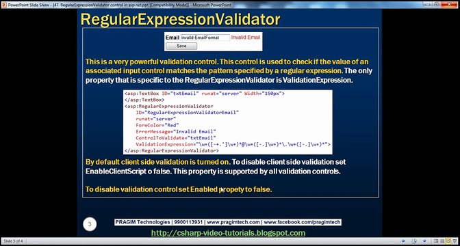 Active-Server-Pages-Asp-RegularExpressionValidator-control-in-aspnet-Step-by-Step-Lesson-47