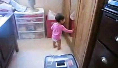 CUTE!!! Baby Kisses Herself in the Mirror!!!