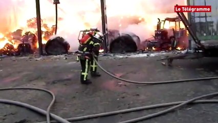 Botsorhel (29). Un hangar totalement détruit par un incendie