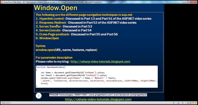 Active-Server-Pages-Asp-Opening-new-window-using-javascript-in-aspnet-Step-by-Step-Lesson-57