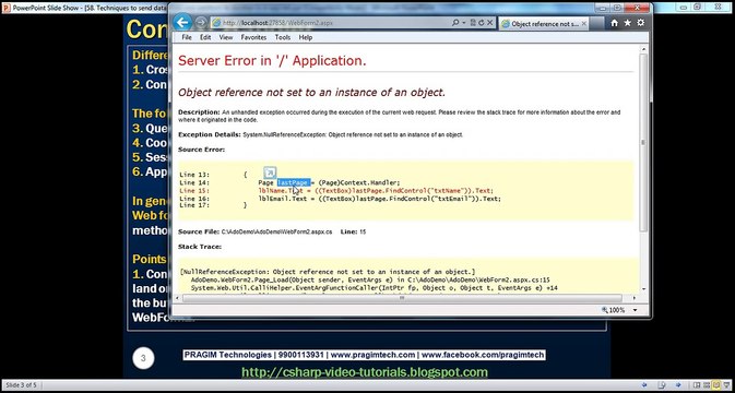 Active-Server-Pages-Asp-Techniques-to-send-data-from-one-webform-to-another-in-aspnet-Step-by-Step-Lesson-58