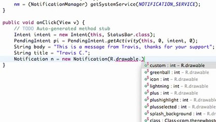 Android Application Development - 190 - Setting up a Notification2
