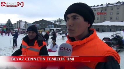 Beyaz cennetin temizlik timi