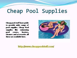 Swimming Pool Supplies Online by Cheap Pool Stuff