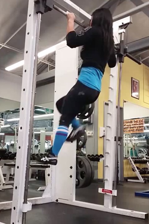Crazy workout for this girl!