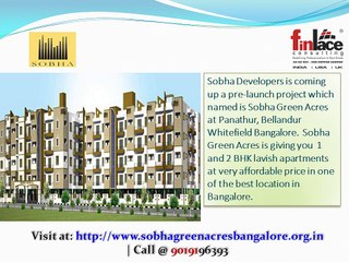 Sobha Pre Launch Bellandur Green Acres