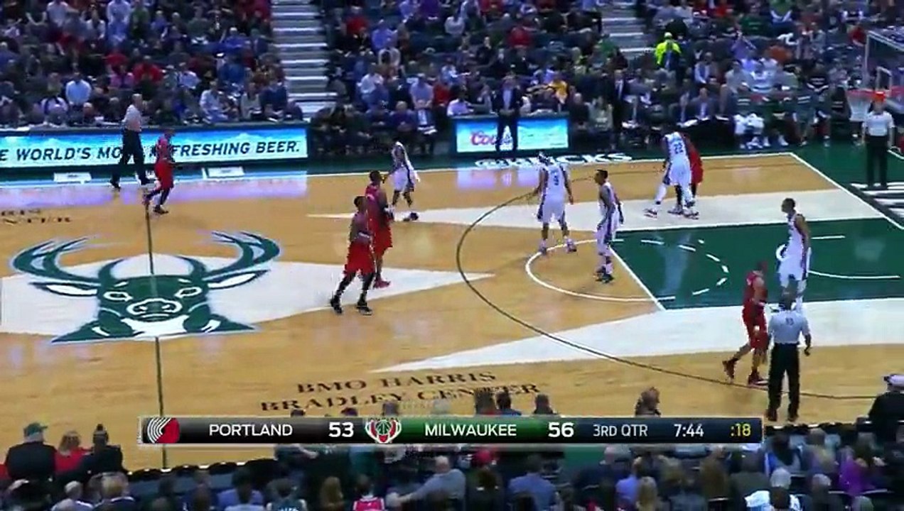 Giannis Antetokounmpo Nasty Windmill Dunk vs Blazers   January 31, 2015   NBA 2014-15 Season