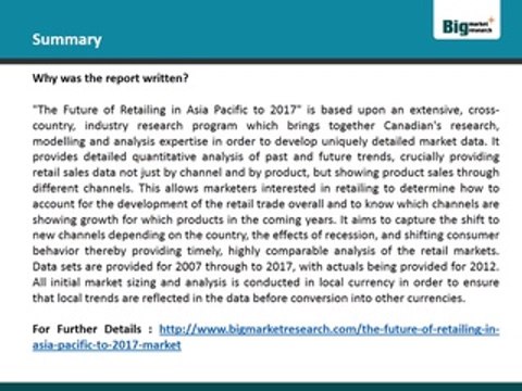 The Future of Retailing in Asia Pacific to 2017