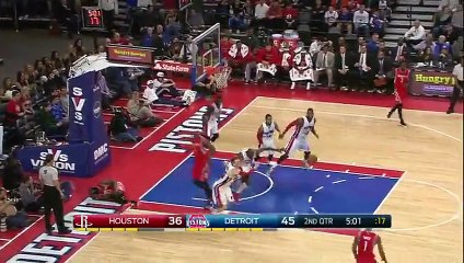 James Harden Leg Injury   Rockets vs Pistons   January 31, 2015   NBA 2014-15 Season