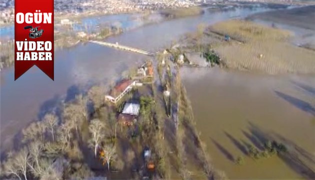 Meriç Nehri'nin debisi artmaya devam ediyor