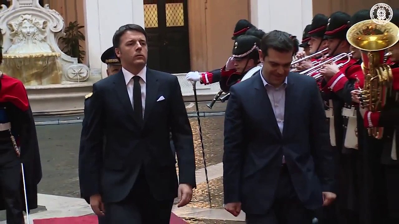 Roma - Tsipras a Palazzo Chigi (03.02.15)